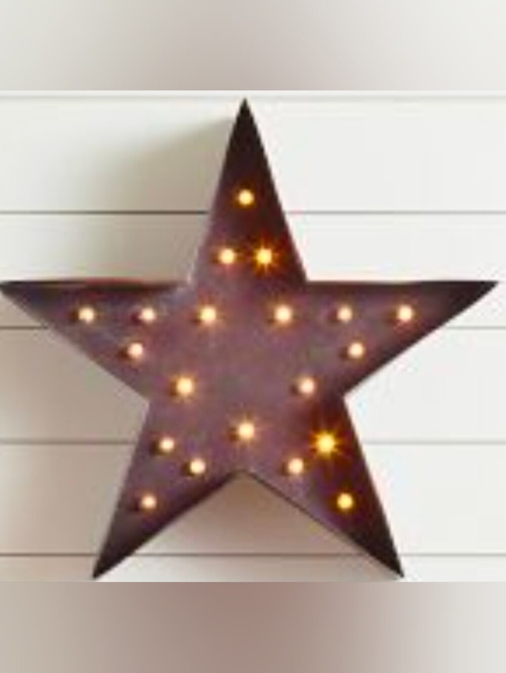 Star Vintage Marquee Sign with Lights 12x16 in New